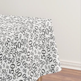 第50白黒誕生会のテーマ テーブルクロス