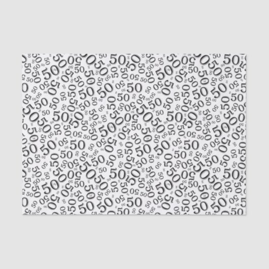 第50白黒誕生日数パターン 薄葉紙 (正面)