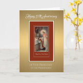 第50祭壇の記念日の聖職授与式の司祭 カード (黄色い花)