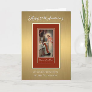 第50祭壇の記念日の聖職授与式の司祭 カード