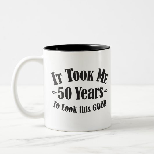 第50私によいこれを見るために50の50年かかりました ツートーンマグカップ (左)