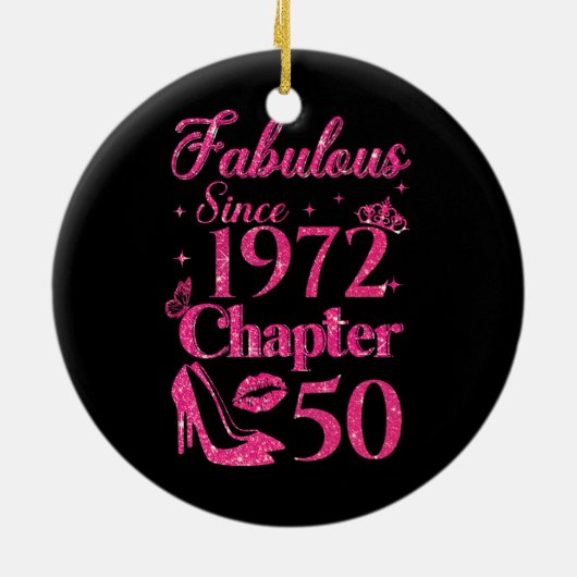 第50章1972年50誕生日以来の素晴らしい セラミックオーナメント (裏面)