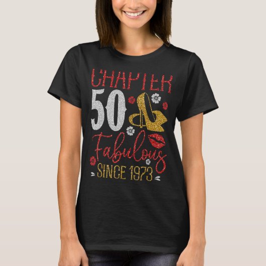 第50章1973年から50誕生日かわいい Tシャツ (正面)