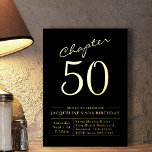 第50章50誕生日招待状ブラック金ゴールド 箔招待状<br><div class="desc">50誕生祝いの節目に向けて、この第50章エレガントへの招待は、ゲストを招待状するのに最適な方法である。黒い背景とお洒落金ゴールドフォイルはっきりしたレタリングを搭載しスタイリッシュ、この招待は注目を集める。誰もが金ゴールドフォイルのデザインの豪華な外観に感銘を受けて、あなたの大きな日についてより多くの詳細を探している！その時代を超越した外観で、この招待はすべてのお祝いに最適。</div>