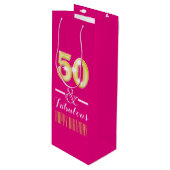 第50第50誕生日のワイン・ボトル ワインギフトバッグ (正面アングル)