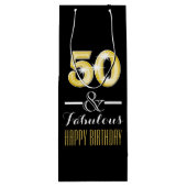 第50第50誕生日のワイン・ボトル ワインギフトバッグ (裏面)