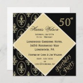 第50第59誕生日の招待状 招待状 (正面/裏面)