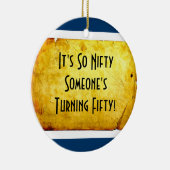 第50粋な誕生日50オーナメントで セラミックオーナメント (右)