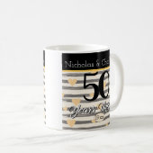 第50結婚記念日のカスタム コーヒーマグカップ (正面右)