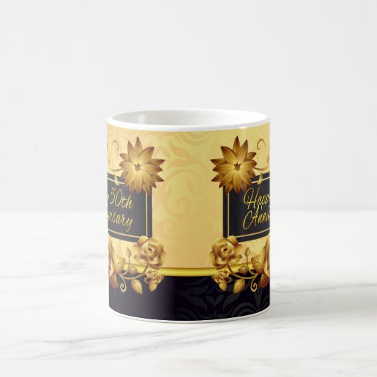 第50結婚記念日のギフトのマグ コーヒーマグカップ (中央)