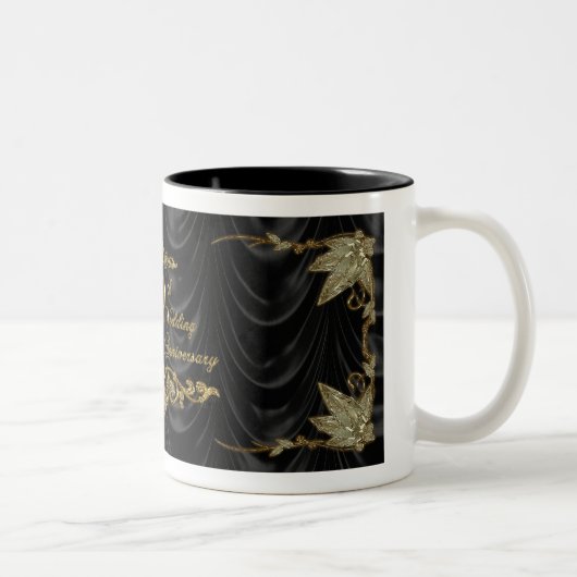 第50結婚記念日のマグ ツートーンマグカップ (右)