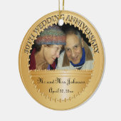 第50結婚記念日の写真のオーナメント セラミックオーナメント (左)