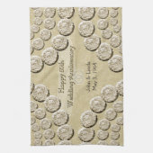 第50結婚記念日の台所タオル キッチンタオル (縦)