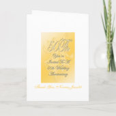 第50結婚記念日の招待カード 招待状 (裏面)