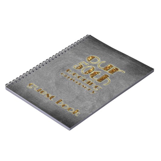 第50結婚記念日の来客名簿の黒板 ノートブック (左側)