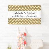 第50結婚記念日シェブロンはあなたの色を選びます 横断幕 (インサイチュ)