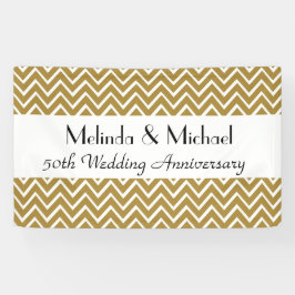 第50結婚記念日シェブロンはあなたの色を選びます 横断幕