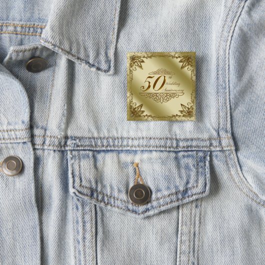 第50結婚記念日ボタン 缶バッジ (インサイチュ)