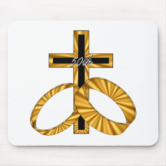 第50結婚記念日w マウスパッド (正面)