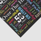 第50落書きのスタイルのハッピーバースデー 薄葉紙 (詳細)