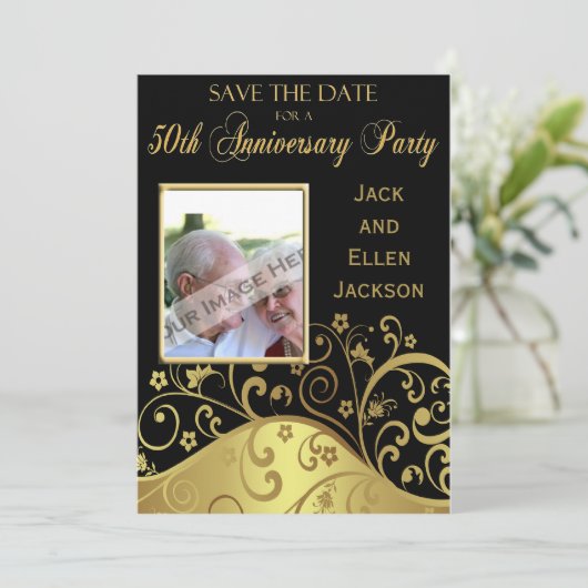 第50記念パーティーの保存写真が付いている日付 セーブザデート (スタンド正面)