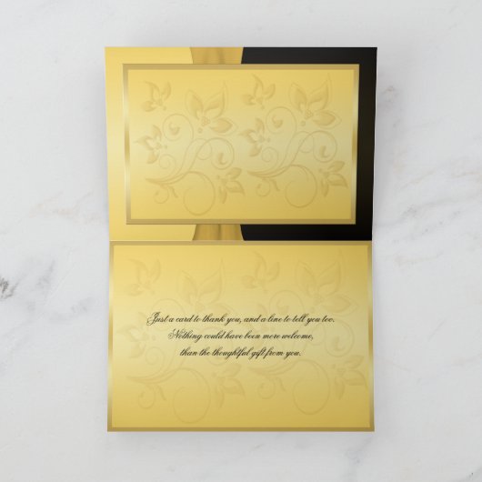 第50記念日によって結合されるハートのサンキューカード サンキューカード (内部)