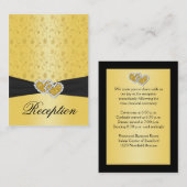 第50記念日によって結合されるハートIIの披露宴カード エンクロージャーカード (正面/裏面)