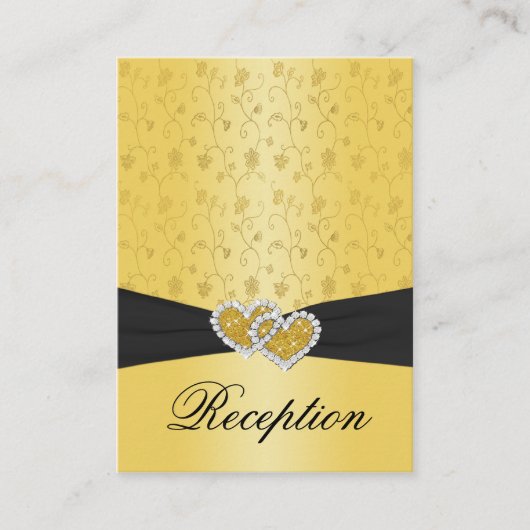 第50記念日によって結合されるハートIIの披露宴カード エンクロージャーカード (正面)