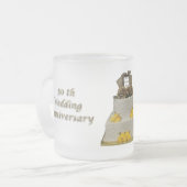 第50記念日のゆとりによって曇らされるマグはカスタマイズ フロストグラスマグカップ (正面左)