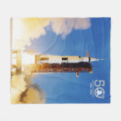 第50記念日のアポロ11月面着陸、土星V: フリースブランケット (正面(横))