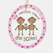 第50記念日のギフトのオーナメント セラミックオーナメント (左)