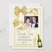 第50記念日のギフト-平らな写真カードありがとう サンキューカード (正面)