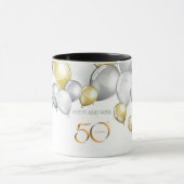 第50記念日のコンボのマグか名前入りな名前 マグカップ (中央)