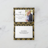 第50記念日のダマスク織、シャンデリアのサンキューカード サンキューカード (内部)