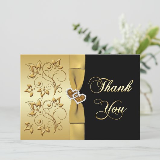 第50記念日のハート2の写真のサンキューカード サンキューカード (スタンド正面)