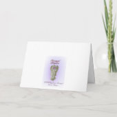 第50記念日のパーティの招待状の青の花柄 招待状 (裏面)