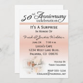 第50記念日のパーティの招待状を驚かして下さい 招待状 (正面/裏面)