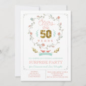 第50記念日のパーティの招待状 招待状 (正面)