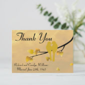 第50記念日の仲の良い恋人同士は感謝していしています サンキューカード (スタンド正面)