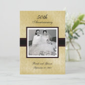 第50記念日の写真の招待状 招待状 (スタンド正面)