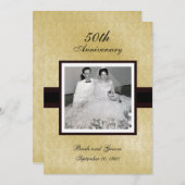 第50記念日の写真の招待状 招待状 (正面/裏面)