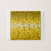 第50記念日の単語の芸術のグラフィック ジグソーパズル (横)