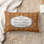 第50記念日の結婚記念日の金ゴールドZ14 ランバークッション (ブランケット)