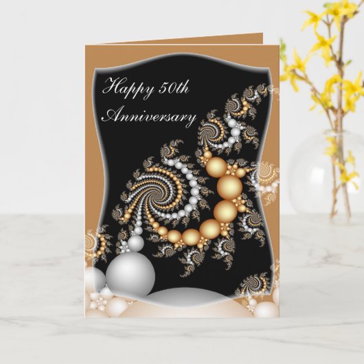 第50記念日カード カード (黄色い花)