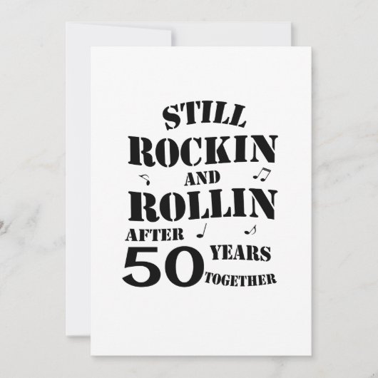 第50記念日-カップル50年の記念日の カード (正面)