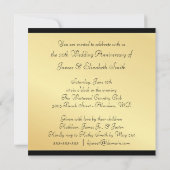 第50記念日-クラシックなモノグラムの招待状 招待状 (裏面)