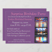 第50誕生会のカジノのスロットマシン 招待状 (正面/裏面)