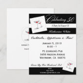 第50誕生会のパーソナライズな招待状 招待状 (正面/裏面)