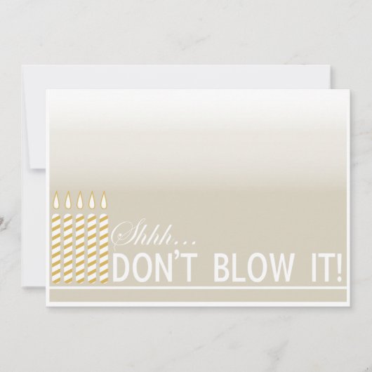 第50誕生会の金ゴールドの招待状を驚かして下さい 招待状 (正面)