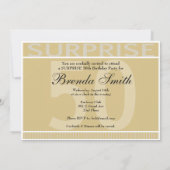 第50誕生会の金ゴールドの招待状を驚かして下さい 招待状 (裏面)